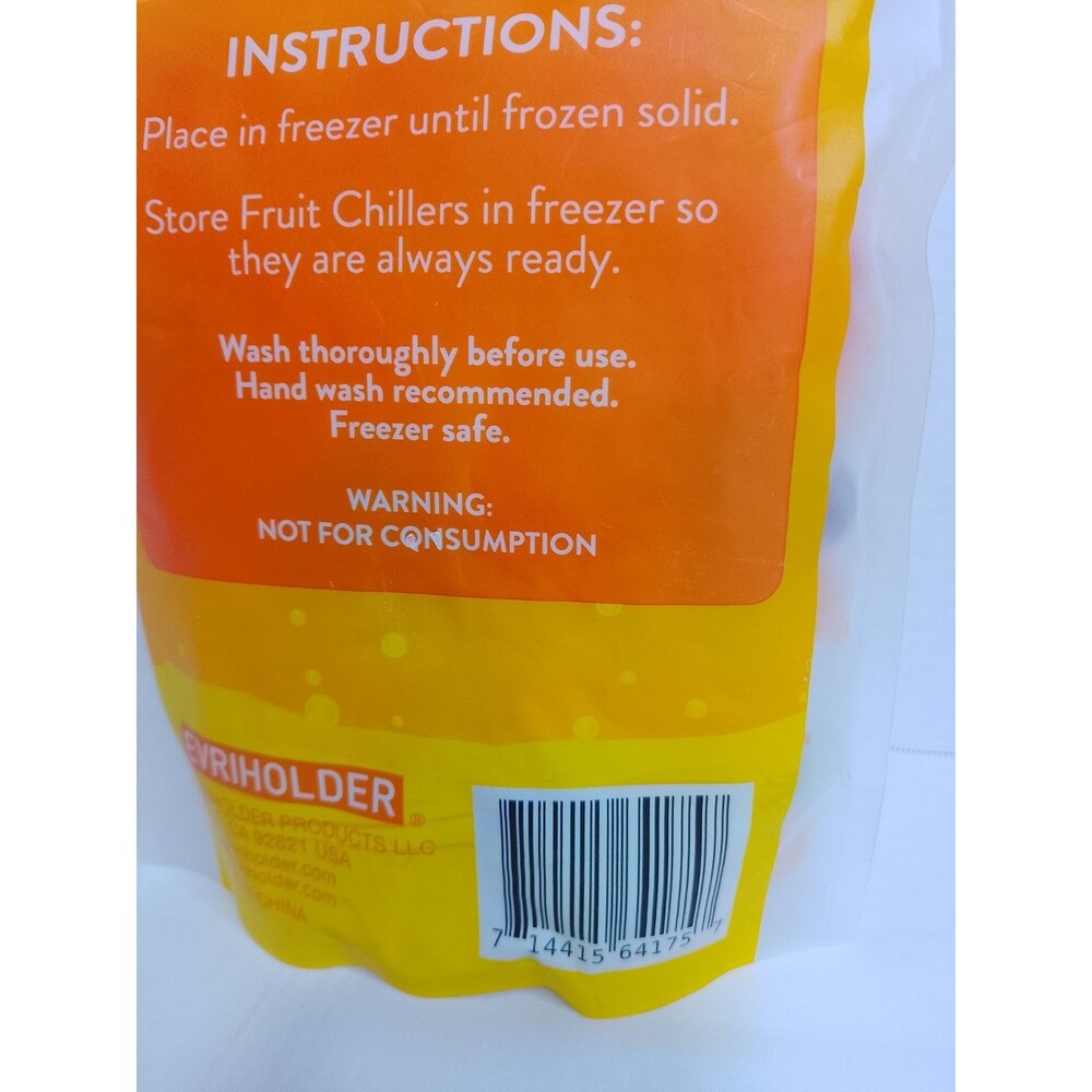 EVRIHOLDER Fruit Chillers Reusable Ice Cubes Drink Coolers 32 Pack NEW - Picture 7 of 8